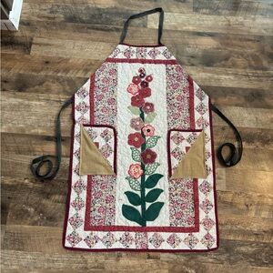 UPCYCLED Floral Patchwork Apron with Pockets